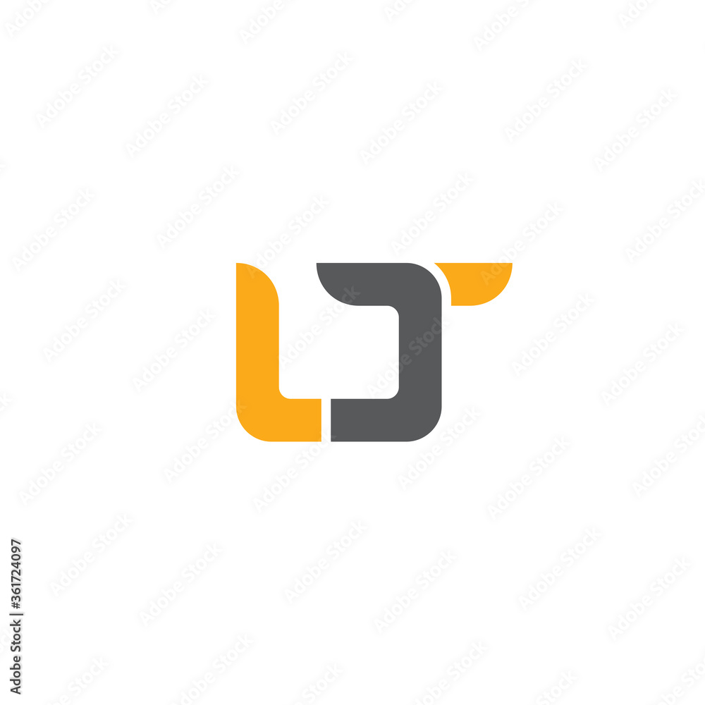 initial letter L and T, LT, TL logo, monogram line art style design ...