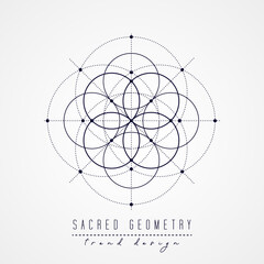 Sacred geometry vector design elements.