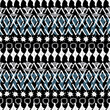 Abstract ethnic boho tribal seamless pattern geometric texture grunge crayons ink. black gray White blue background. Can be used for greeting card design, Gift wrap, fabrics, wallpapers. Vector