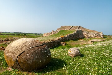 Wall Mural - Beautiful shot of Prehistoric altar Monte d'Accoddi in Sassari, Sardinia