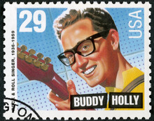 USA - 1993: Shows Charles Hardin Holley Buddy Holly (1936-1959), Rock And Roll Singer, American Music Series, 1993