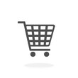 © grimgram - Online Shopping Cart Trolley Vector Icon Black Silhouette Vector Illustration Sign Symbol