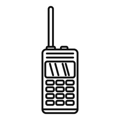 Poster - Walkie talkie icon. Outline walkie talkie vector icon for web design isolated on white background