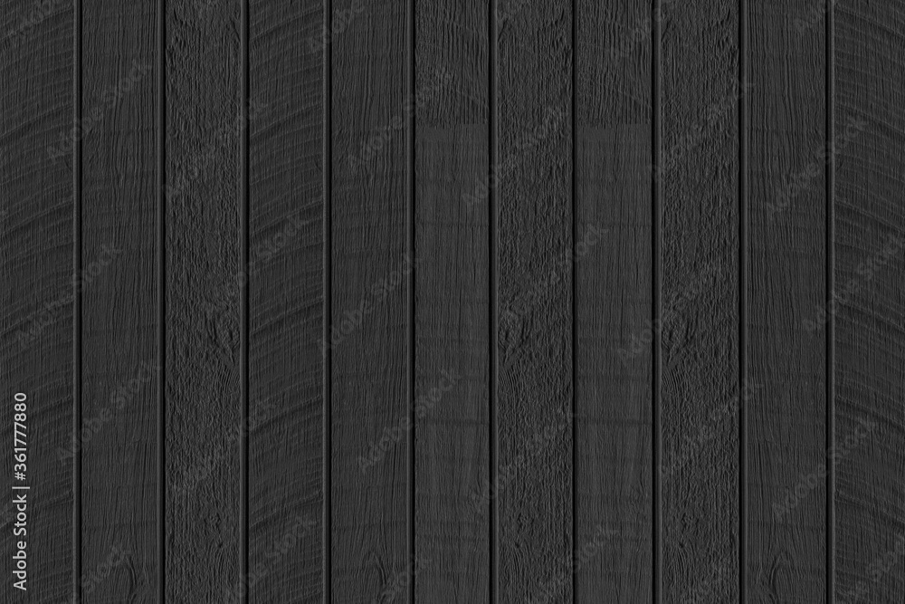 Black wood texture background. Abstract dark wood texture on black wall. Aged wood plank texture pattern in dark tone - obrazy, fototapety, plakaty 