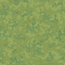 Khaki Repeated Artistic Camouflage, Graphic Pattern.  Seamless Vector Beige Circle, Camo Camo. Green Repeated Spots Camouflage, Graphic Texture. Seamless Vector Patterd Design.
