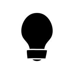 Poster - classic bulb light icon image, silhouette style