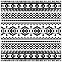 Tribal Ethnic Seamless Pattern Design Background Vector In Black White Color