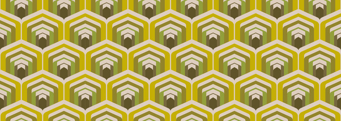 70's retro pattern material vector illustration