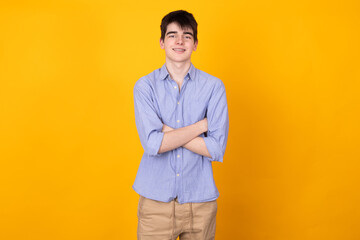 Canvas Print - portrait of young male teenager isolated on background