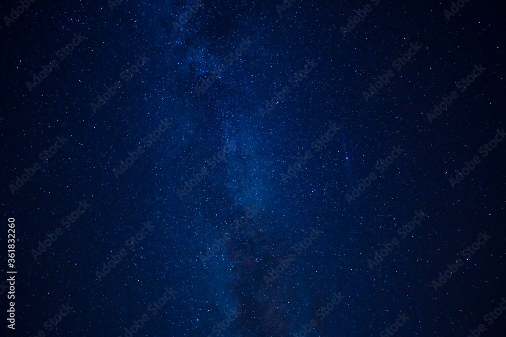 Milky Way Over Head In Night Sky Full Of Stars - obrazy, fototapety, plakaty 