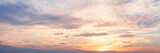 Fototapeta Zachód słońca - Sunset clouds in the sky panoramic