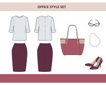 Fashionable Clothes For The Office. Woman's Suit For Office.