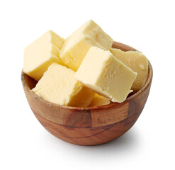 Sticker - butter cubes in wooden bowl