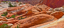 Eroded Fins Of The Waterpocket Fold Near Cassidy Arch, Capitol Reef National Park, Utah, USA