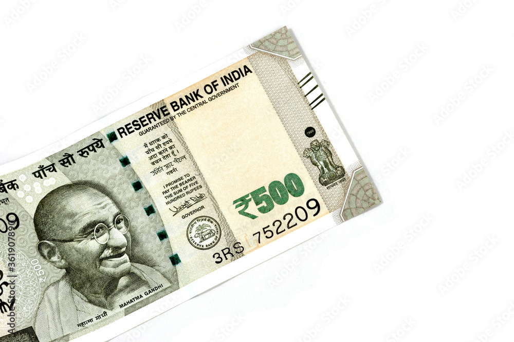 New Indian currency of 500 rupee note Stock Photo | Adobe Stock
