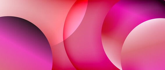 Circle modern geometric abstract background with liquid gradients