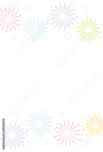 花火柄の暑中見舞いテンプレート 文字なし Stock Vector Adobe Stock 花火柄の暑中見舞いテンプレート 文字なし Stock Vector Adobe Stock