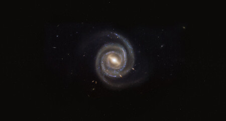 Wall Mural - Distant spiral galaxy. Elements of this image furnished by NASA.