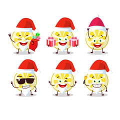 Sticker - Santa Claus emoticons with lemon slice cartoon character