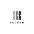 locker room logo vector icon illustration
