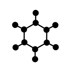 Wall Mural - carbon molecule icon on white background. molecule sign. flat style.