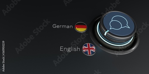 Fotografía Translator Rotary Knob English German