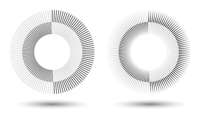 Aufkleber - Radial lines in circle form, logo icon