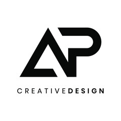 Wall Mural - Modern letter AP logo design