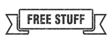 Free Stuff Ribbon. Free Stuff Grunge Band Sign. Free Stuff Banner