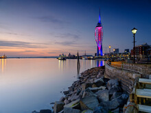 Spinnaker Tower At Sunset From Old Portsmouth, UK