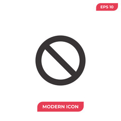 Wall Mural - Forbidden icon vector. Stop sign