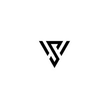 VS SV Initial Logo Template Vector