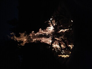 fire in the dark