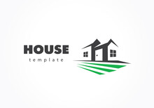 House Logo Silhouette Home Farming Building And Site Landscape