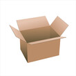© Mira G - Realistic vector illustration of an open cardboard box, eps 10