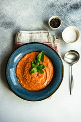 Canvas Print - Traditional spanish tomato soup Gazpacho