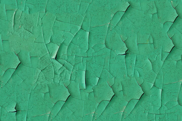 Sticker - stone wall with old peeling green paint.