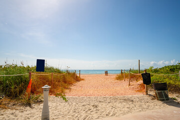 Wall Mural - Miami Beach closed 4th of July weekend Coronavirus Covid 19 pandemic