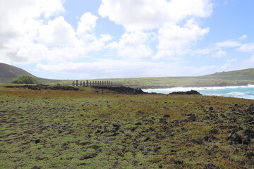 Sticker - Ahu Tongariki à l'île de Pâques 