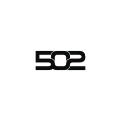 502 letter original monogram logo design