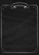 Retro menu blank black blackboard textured background with classic ornamental border