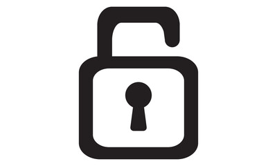 Open lock icon. vector graphics 