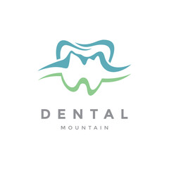 Dental Mountain Vector Graphic Logo Design