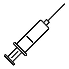 Sticker - Medical clinic syringe icon. Outline medical clinic syringe vector icon for web design isolated on white background