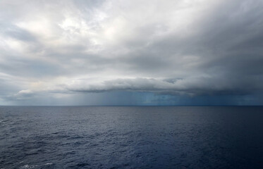 stormy clouds over the ocean