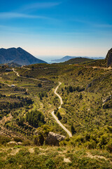 Canvas Print - mountains landscape and coast view, Spain