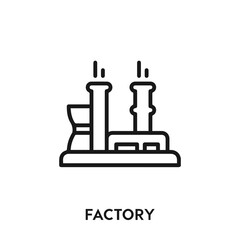 Sticker - factory vector icon. factory sign symbol. Modern simple icon element for your design