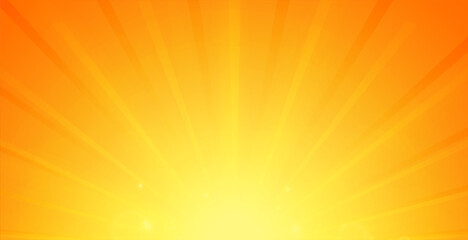 Canvas Print - glowing rays background in orange color design