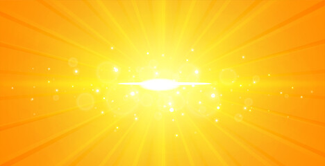 Canvas Print - glowing center light rays yellow background design