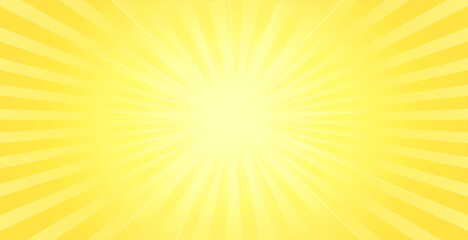 Canvas Print - yellow background with center glowing light effect